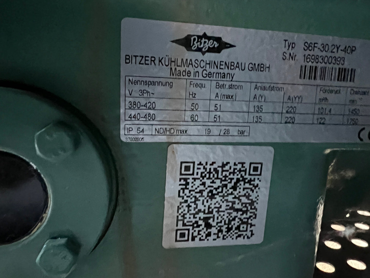 Bitzer Schockfroster Aggregat