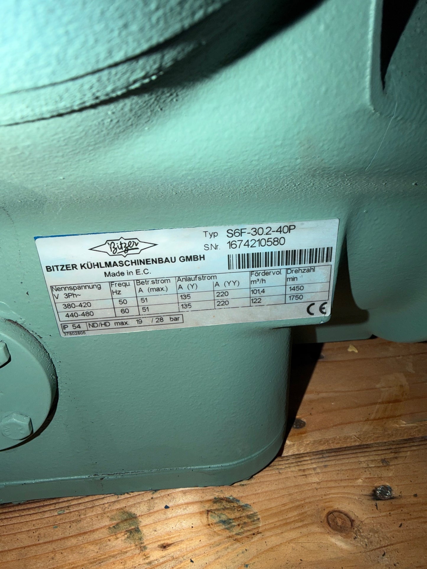 Bitzer Kompressor Zweistufig S6F-30.2Y-40P