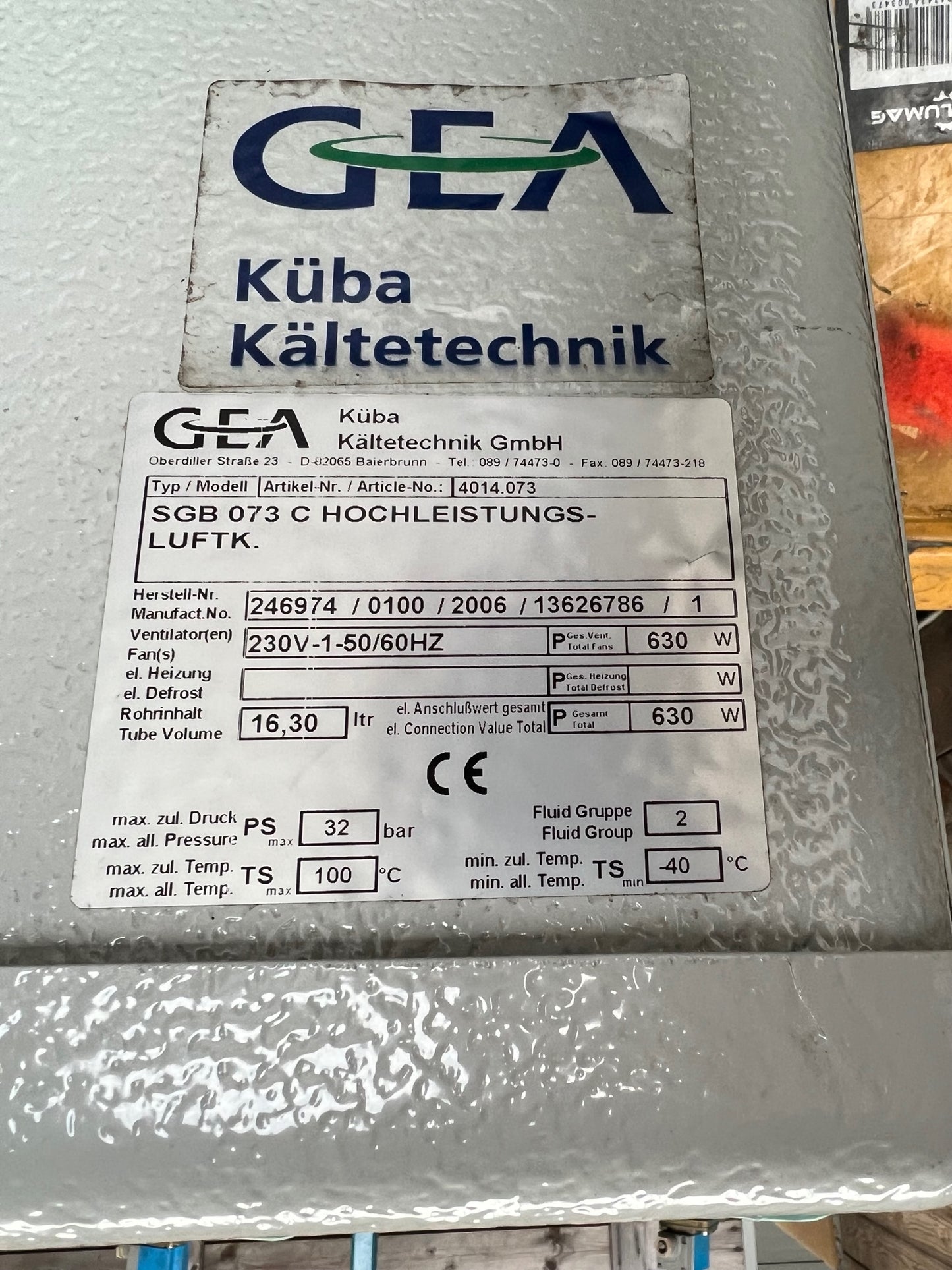 Verdampfer KÜBA SGB 073C