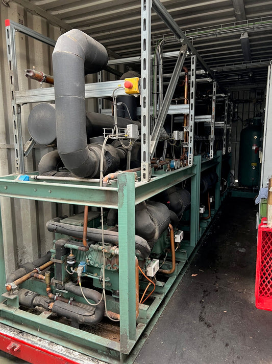 Schockfrostanlage, Verbundanlage mit 6 Stk. Verdichter- Kompressor Bitzer S6F-30.2Y