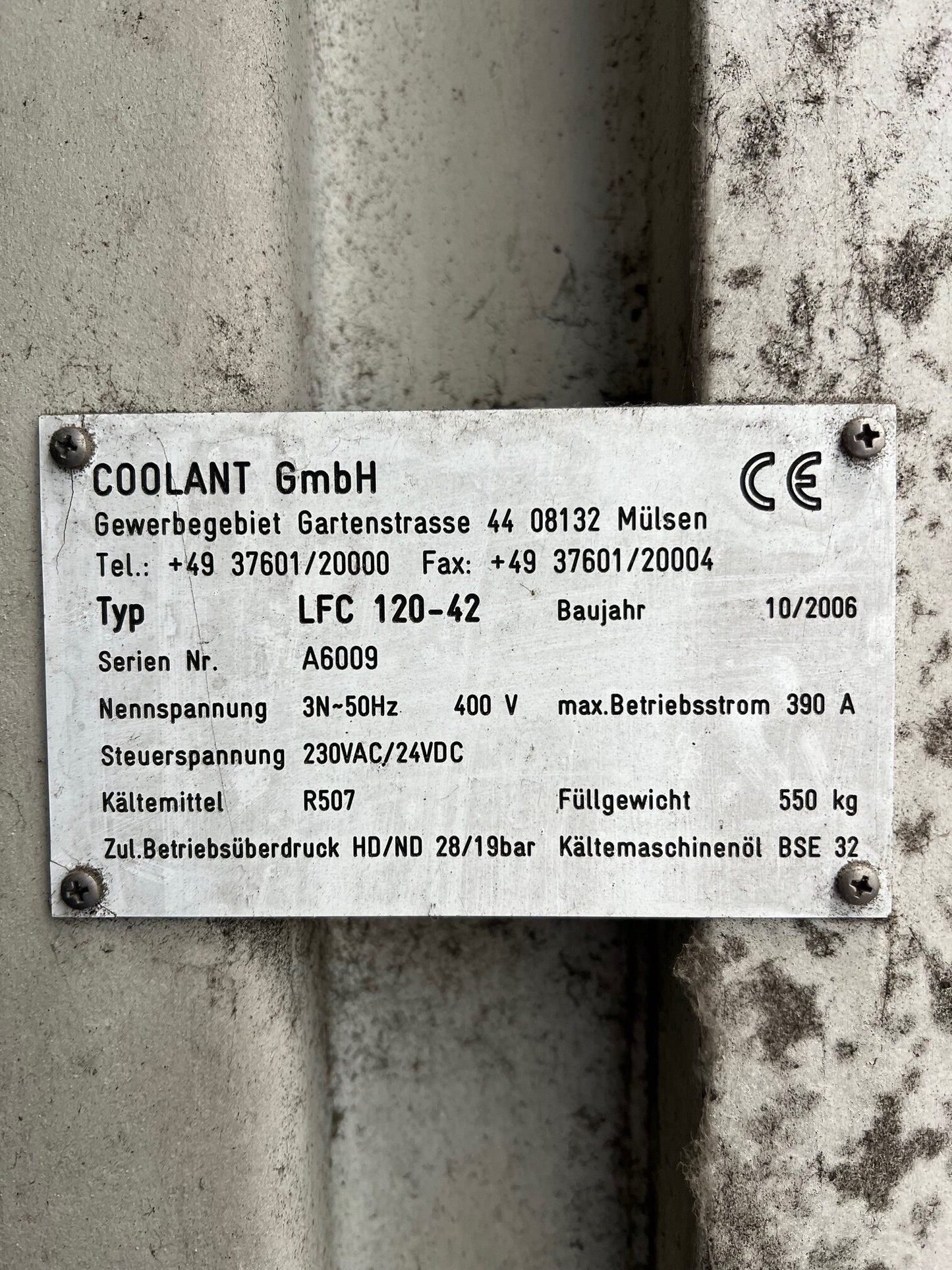 Schockfrostanlage, Verbundanlage mit 6 Stk. Verdichter- Kompressor Bitzer S6F-30.2Y