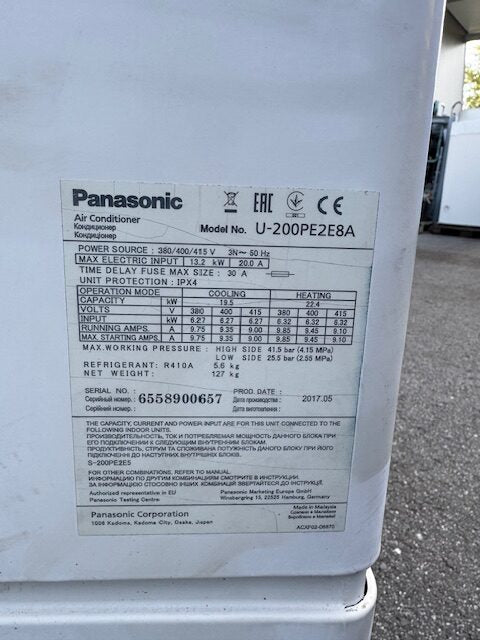 Klimaanlage PANASONIC für Kühlung und Heizung