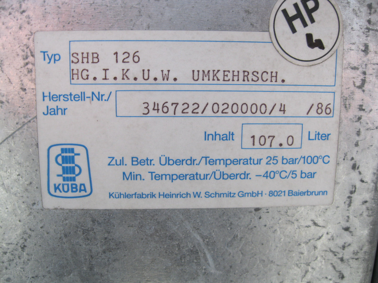 KÜBA Verdampfer
