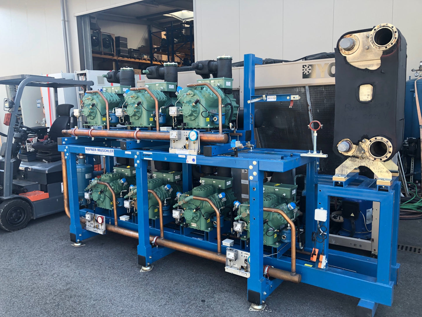 Doppelt-Verbundanlage mit insg. 7 BITZER Verdichter