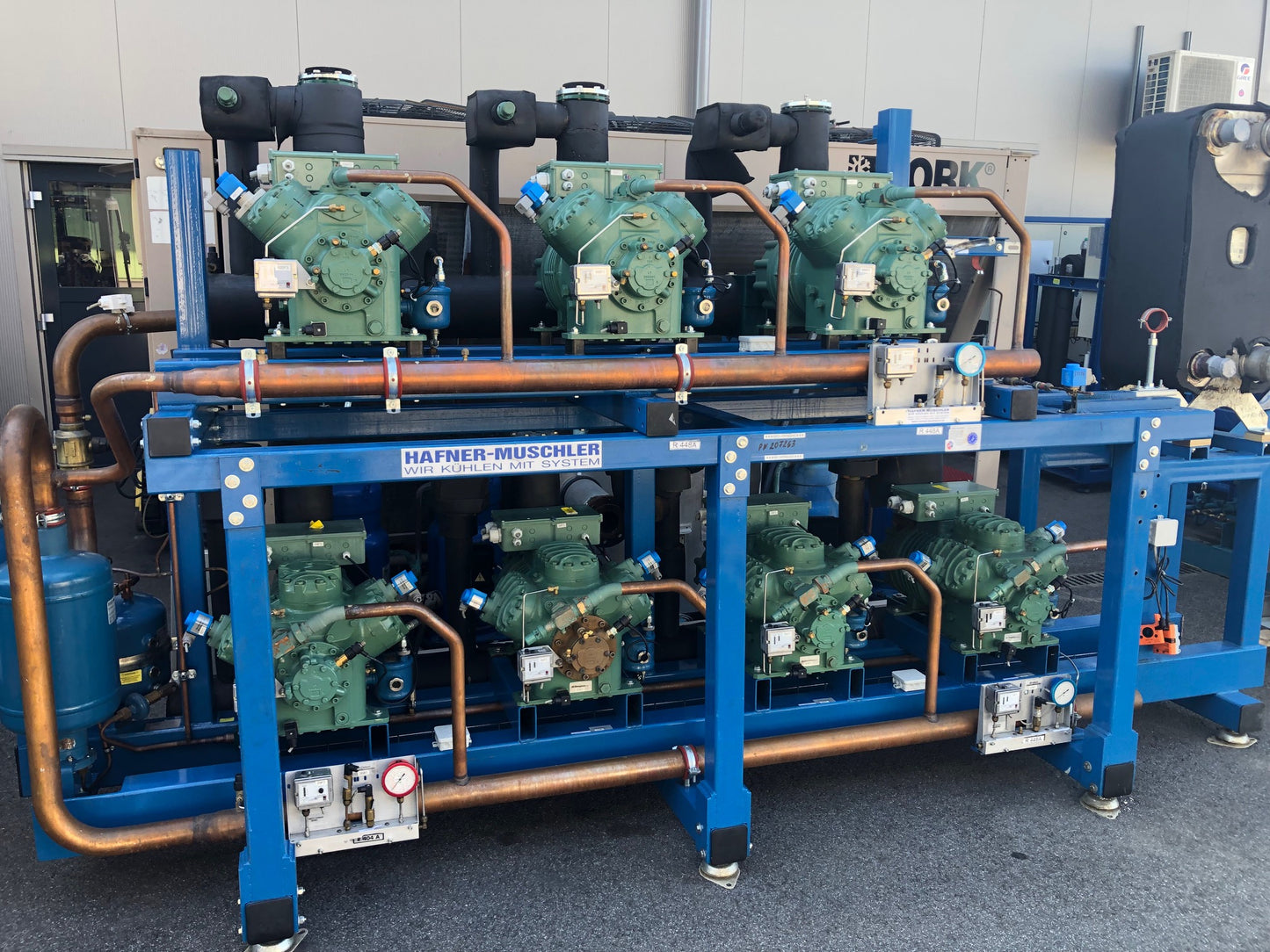 Doppelt-Verbundanlage mit insg. 7 BITZER Verdichter