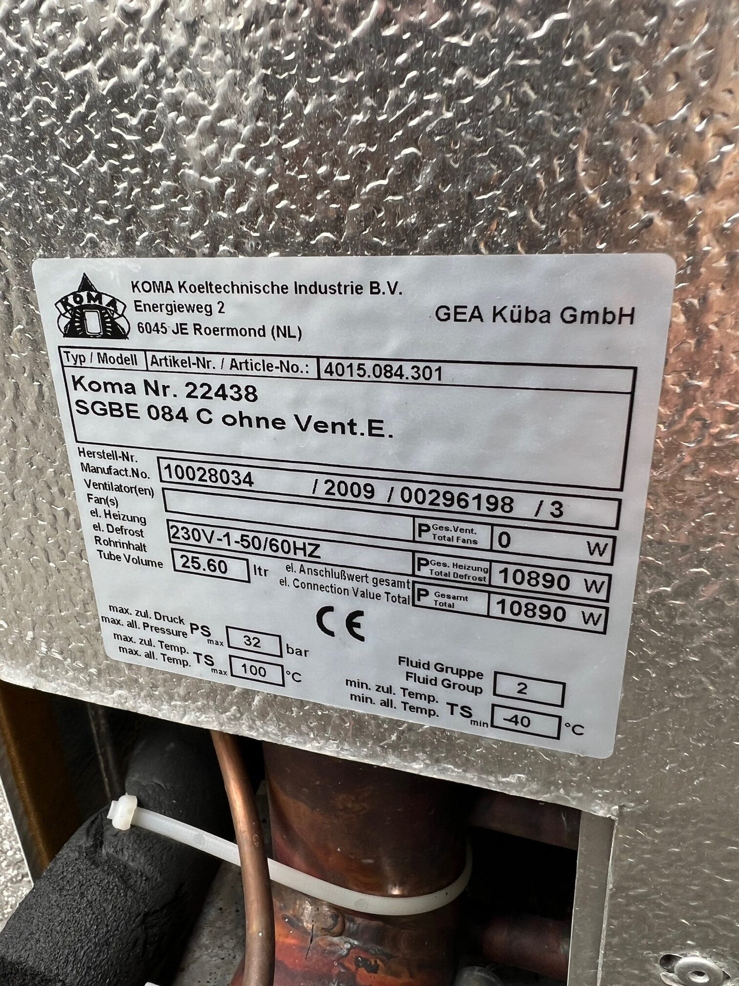 Verdampfer KÜBA SGBE 084 C