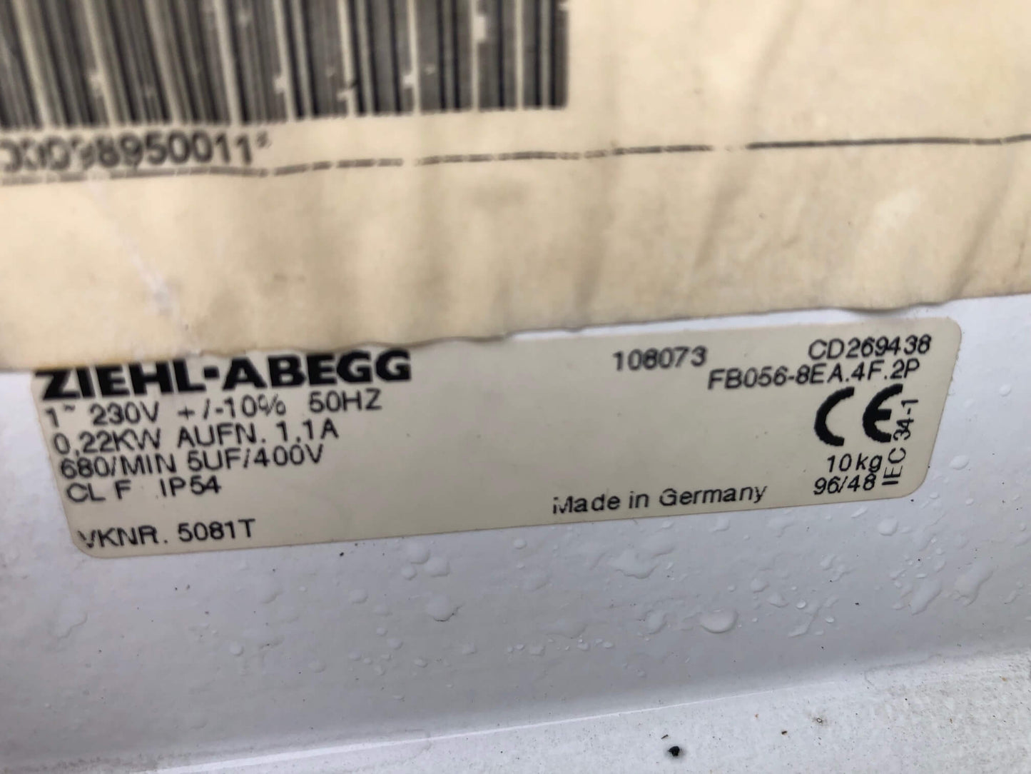 Heizgebläse Fabrikat GEA HAPPEL Type KW4334