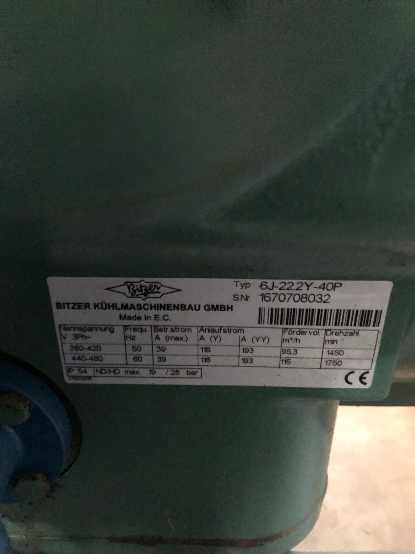 Verbundanlage HAUSER mit BITZER Verdichter