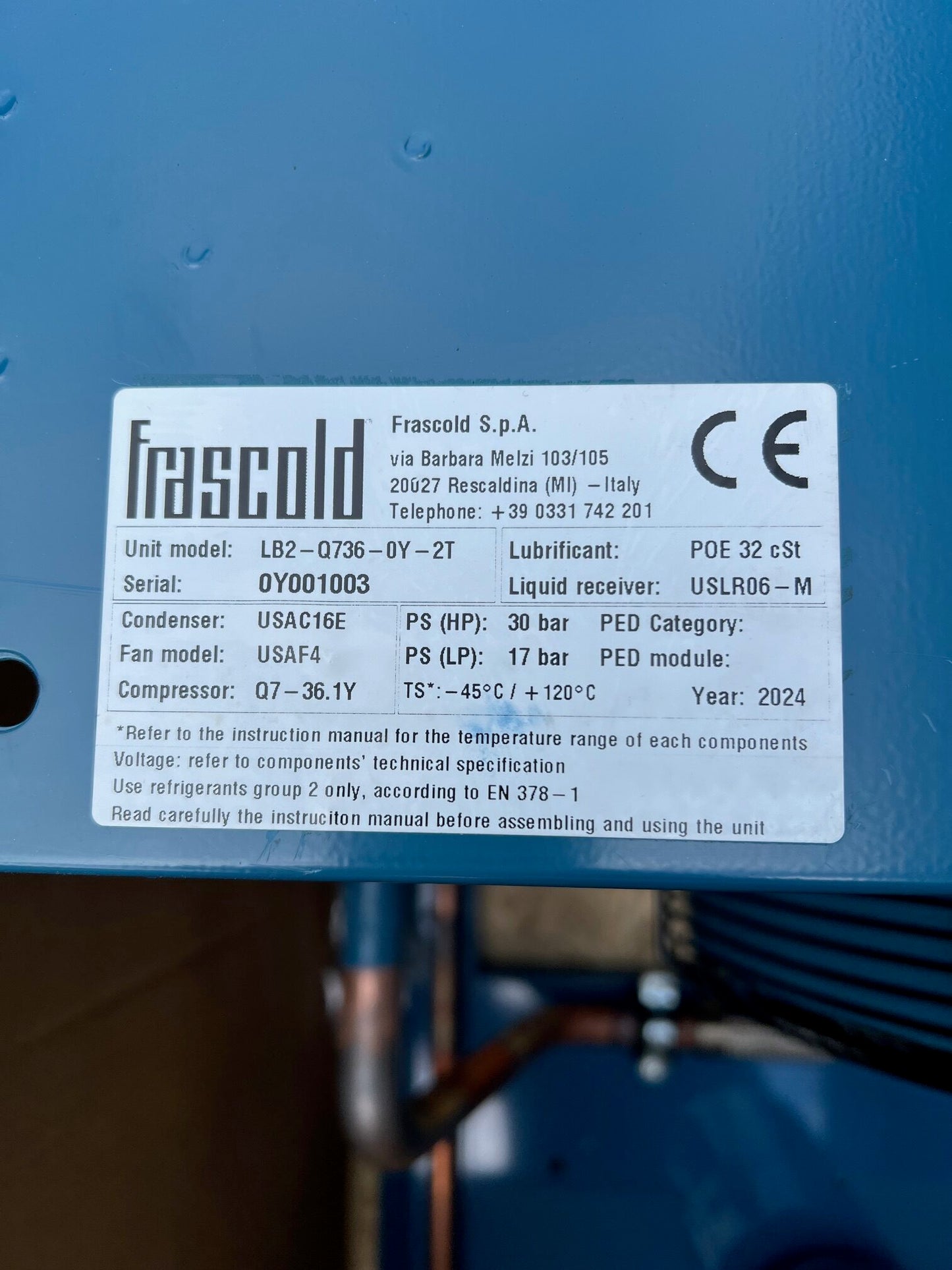 FRASCOL Kühlaggregat LB2-Q736-0Y-2T