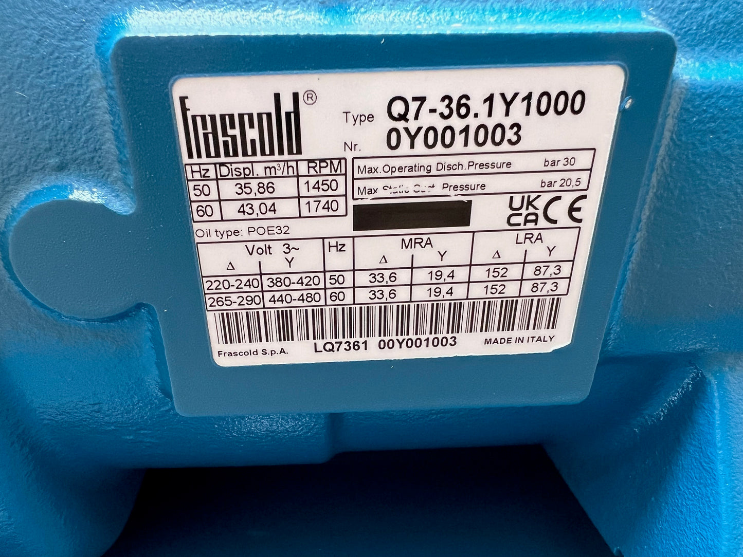 FRASCOL Kühlaggregat LB2-Q736-0Y-2T
