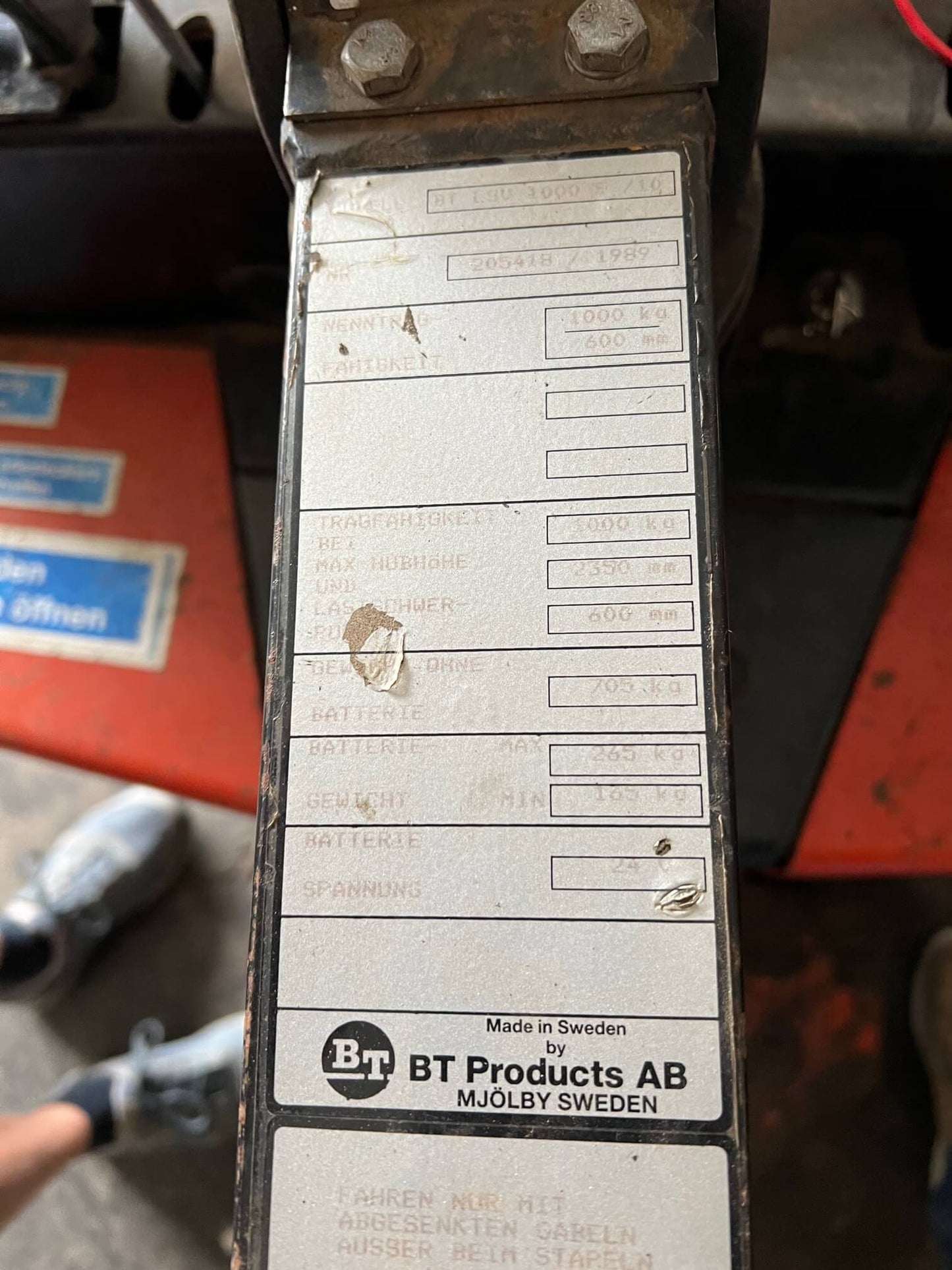 Hubameise, Stapler Fabrikat BT