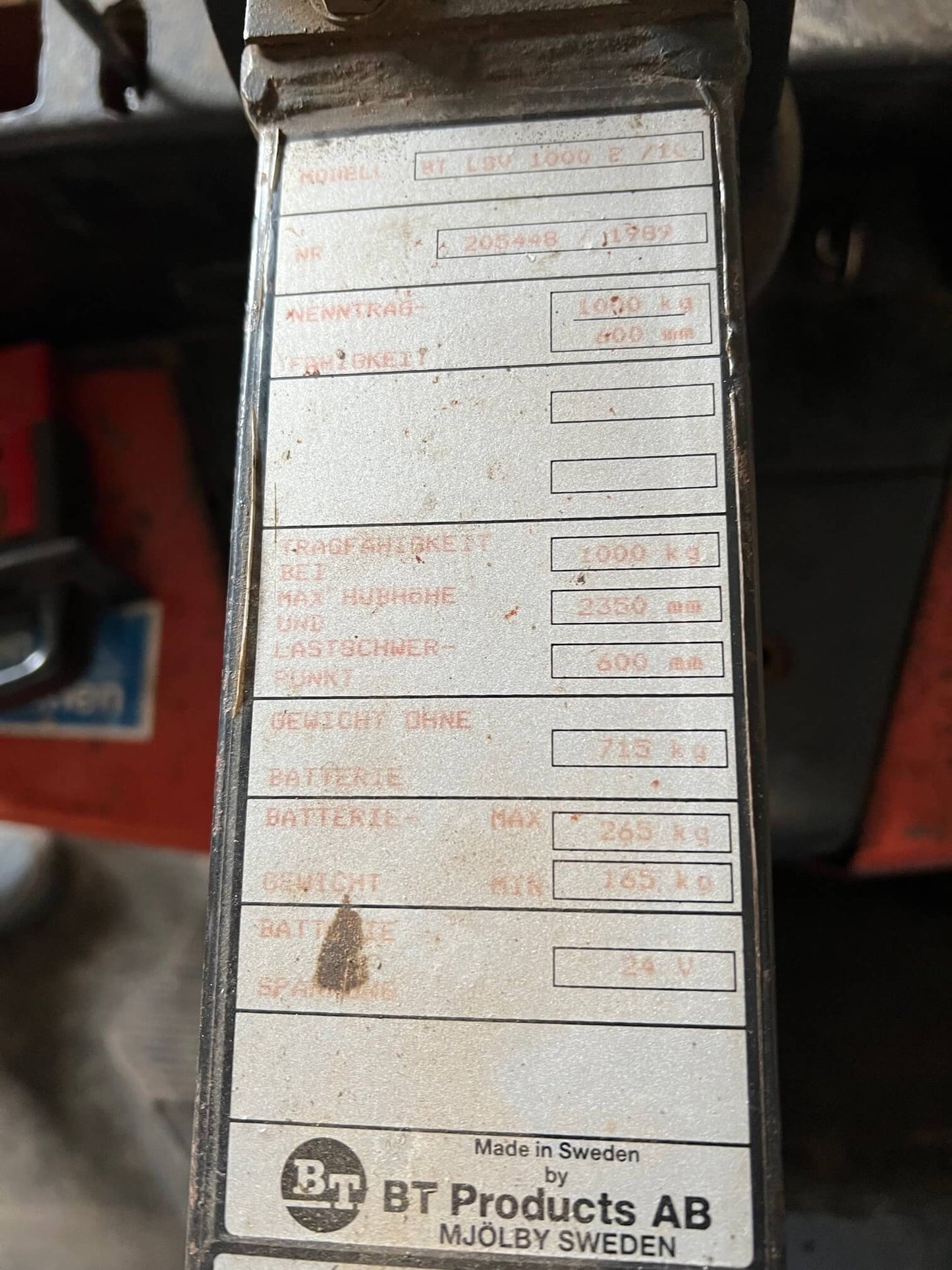 Hubameise, Stapler Fabrikat BT
