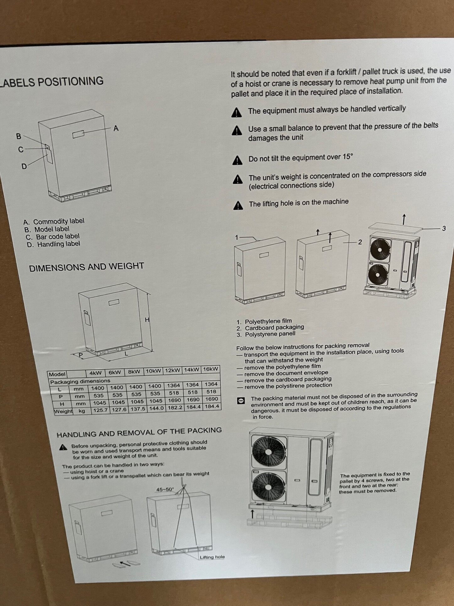 Luft-Wasser-Wärmepumpe NEU Carrier 12kW 30AWH012HD9 Monoblock, R410A.