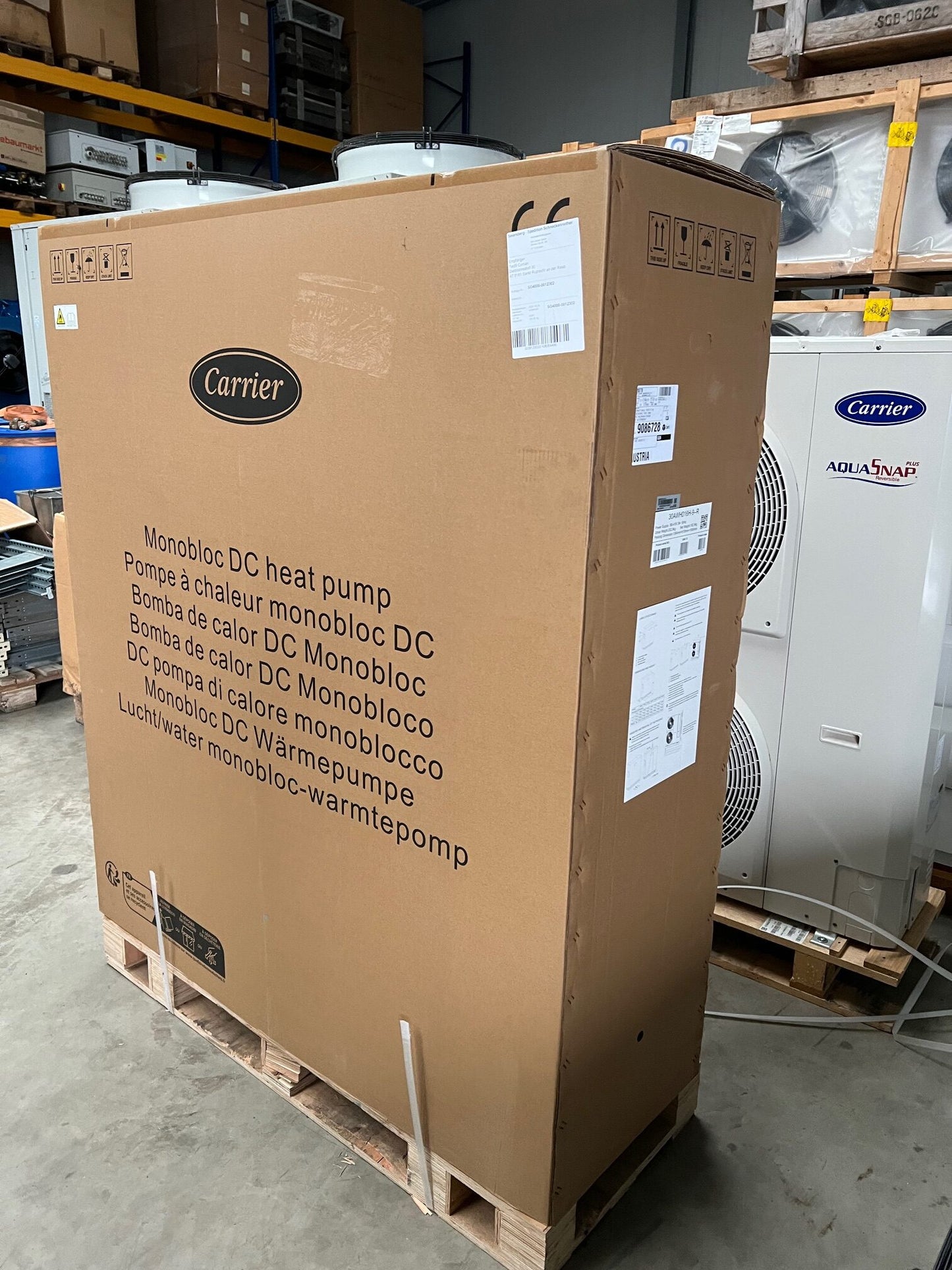 Luft-Wasser-Wärmepumpe NEU Carrier 12kW 30AWH012HD9 Monoblock, R410A.