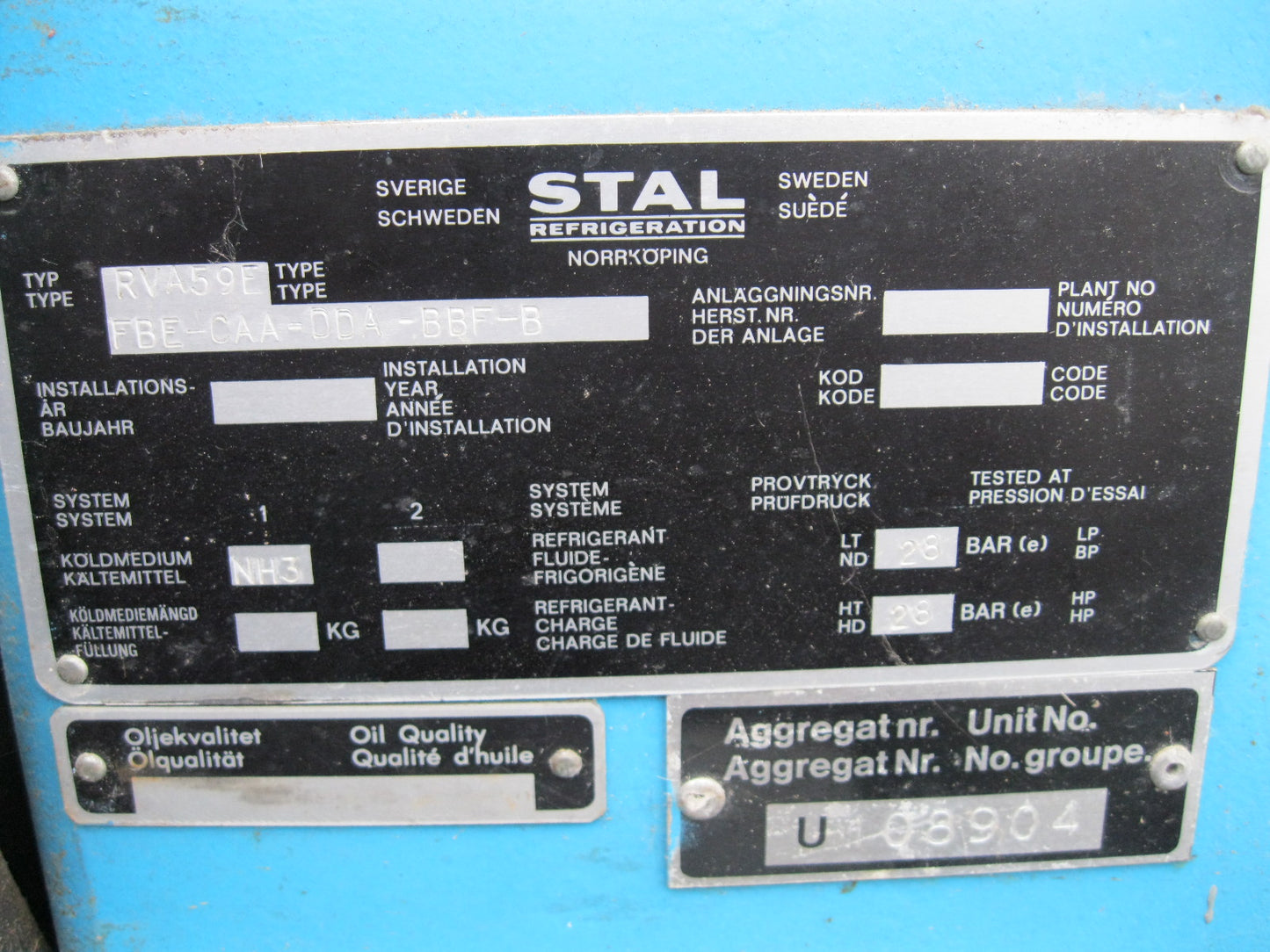 STAL ASTRA Ammoniak Verdichter