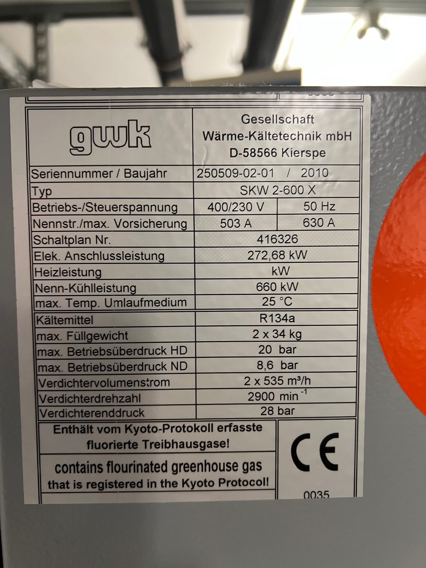 Kaltwassersatz BITZER/GWK/Güntner
