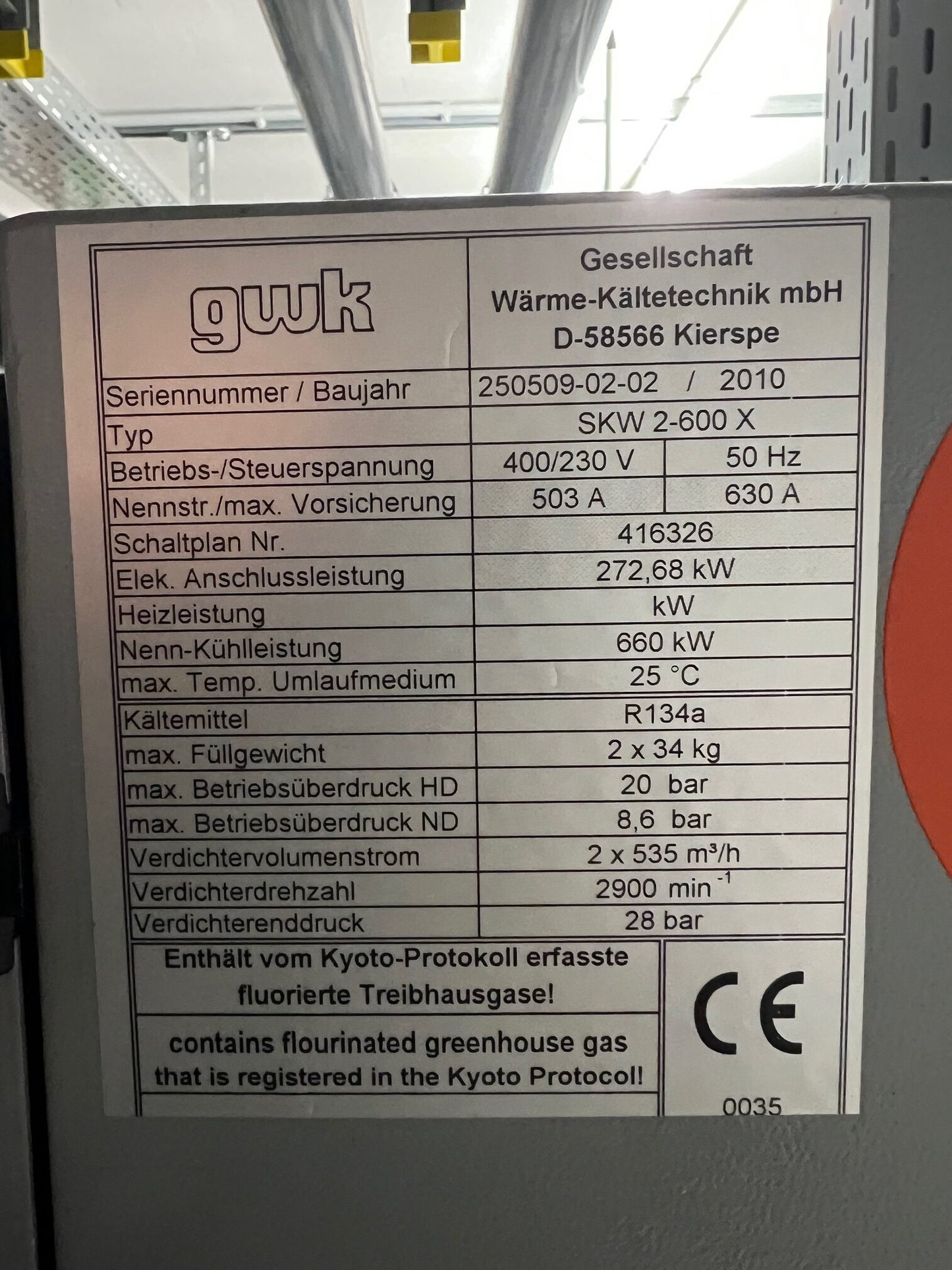 Kaltwassersatz BITZER/GWK/Güntner