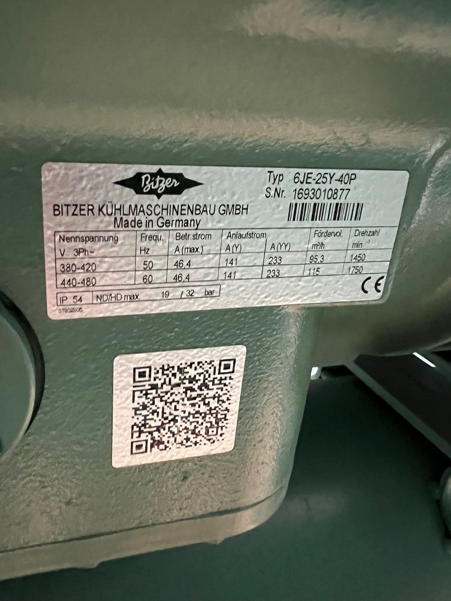 Bitzer LH135 Kühlaggregat mit Verdampfer und Schalkasten