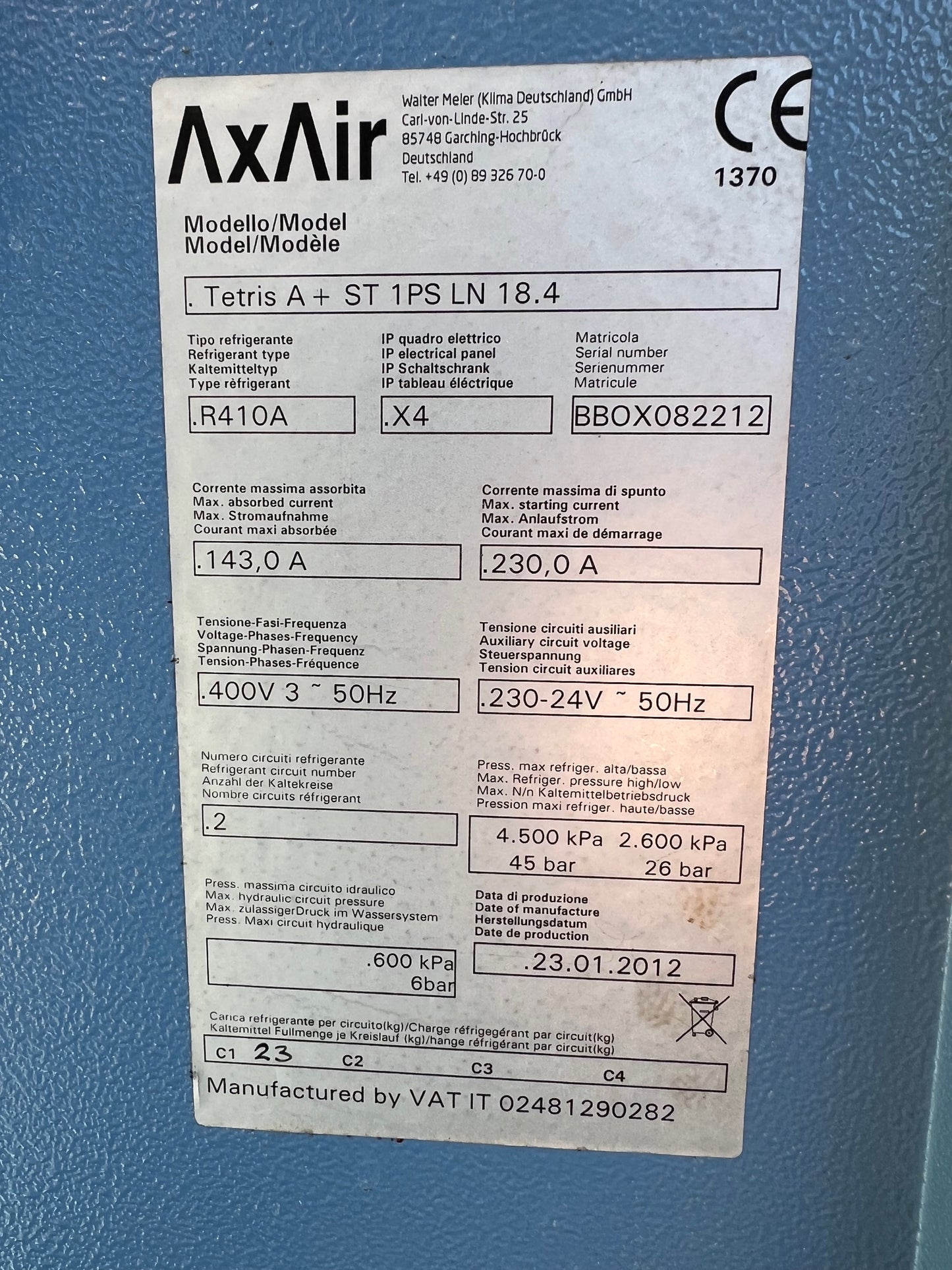 Kaltwassersatz, Chiller