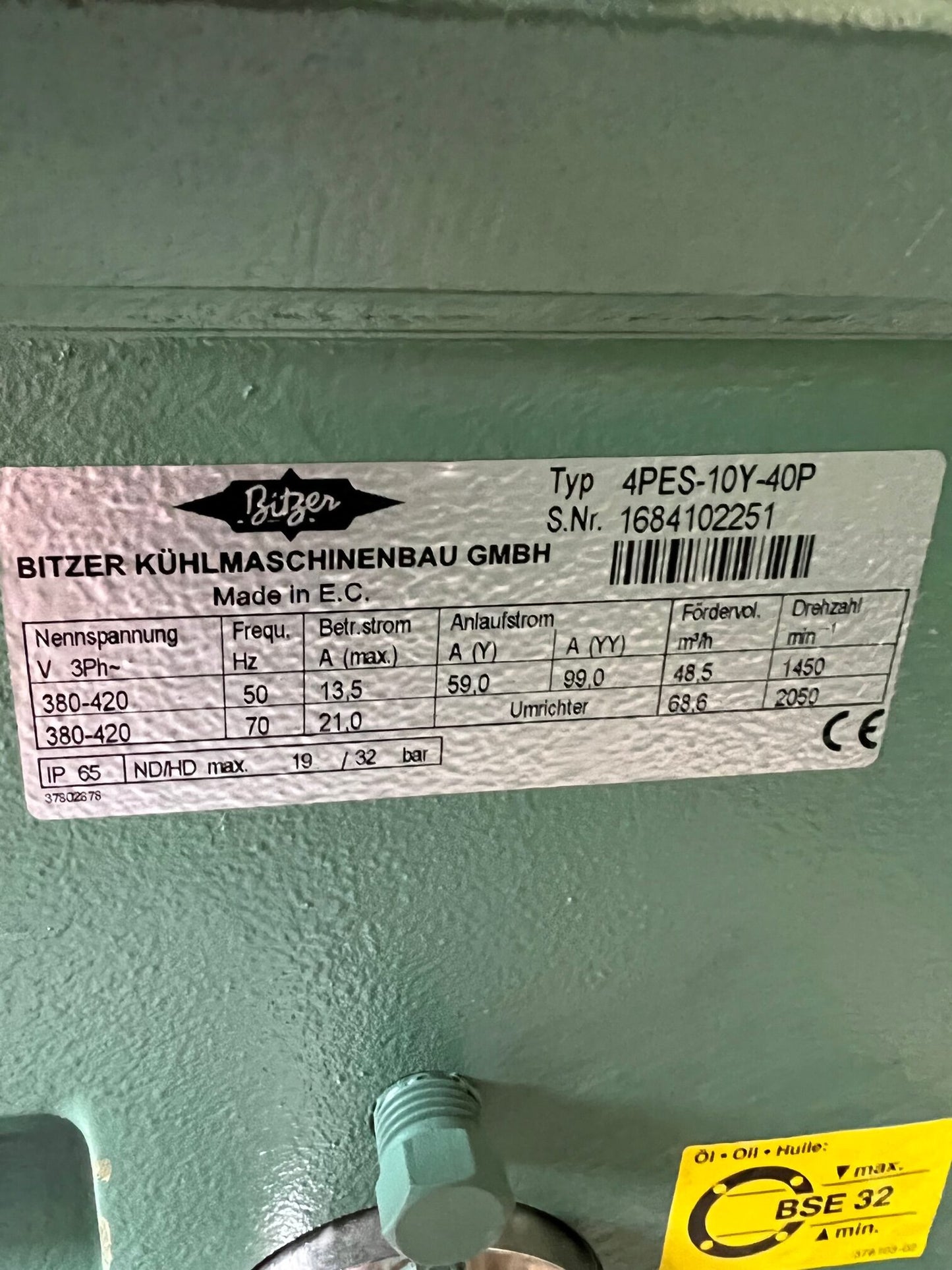 Verbundanlage HAUSER mit BITZER Verdichter
