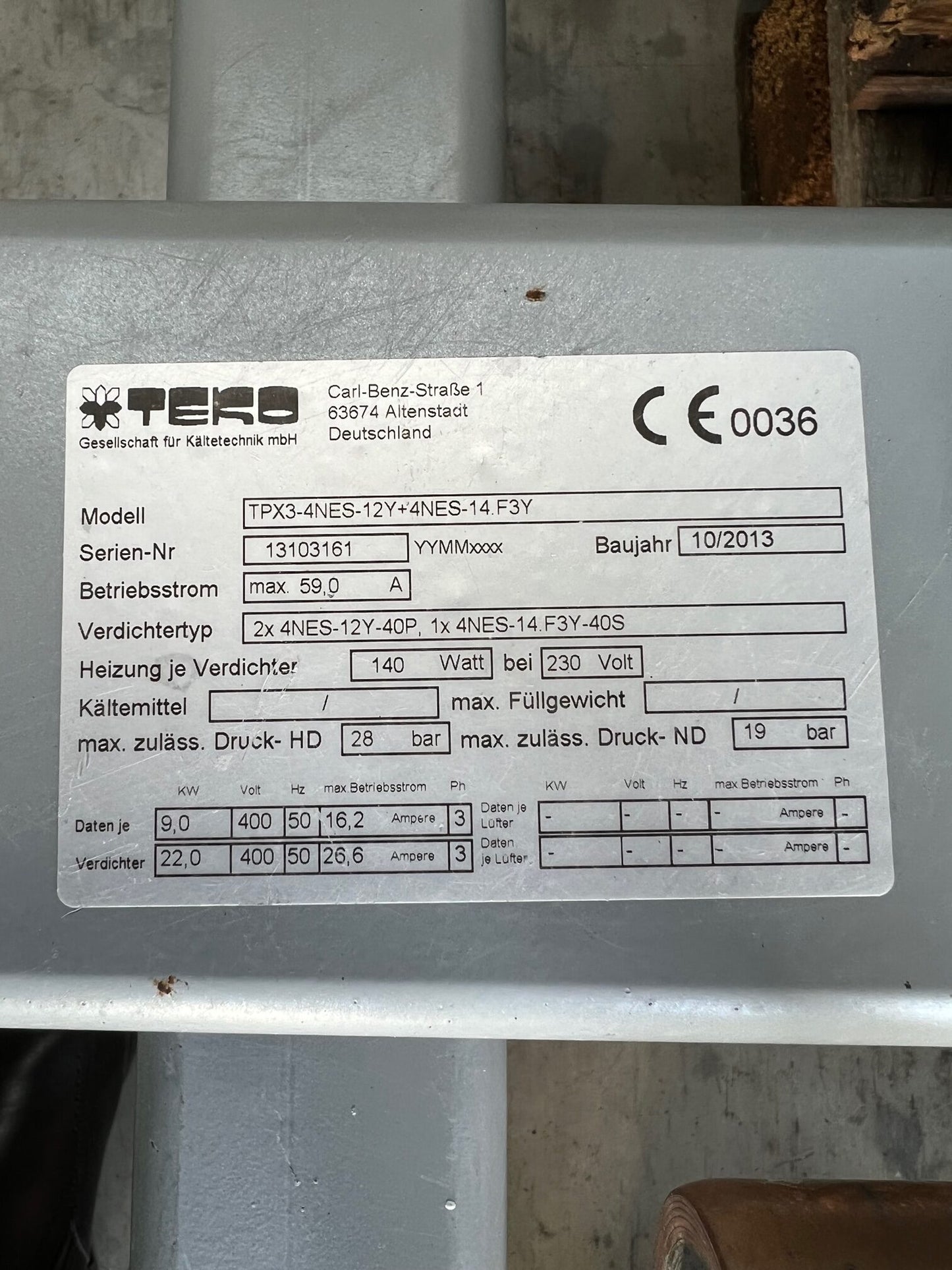 Verbundanlage TEKO mit BITZER Verdichter