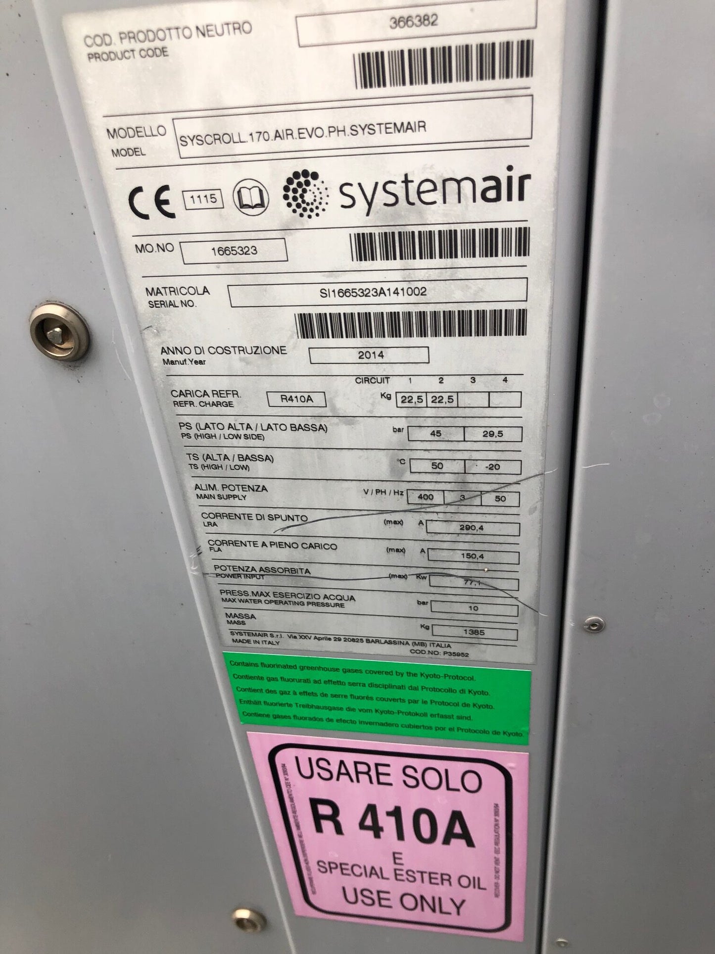 Kaltwassersatz SYSTEMAIR mit Wärmepumpe