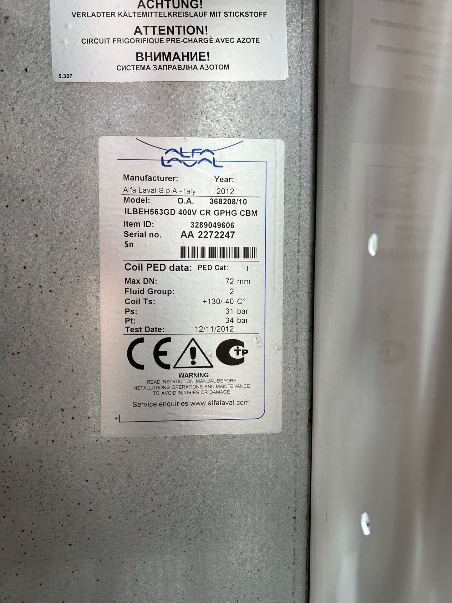 ALFA LAVAL Verdampfer