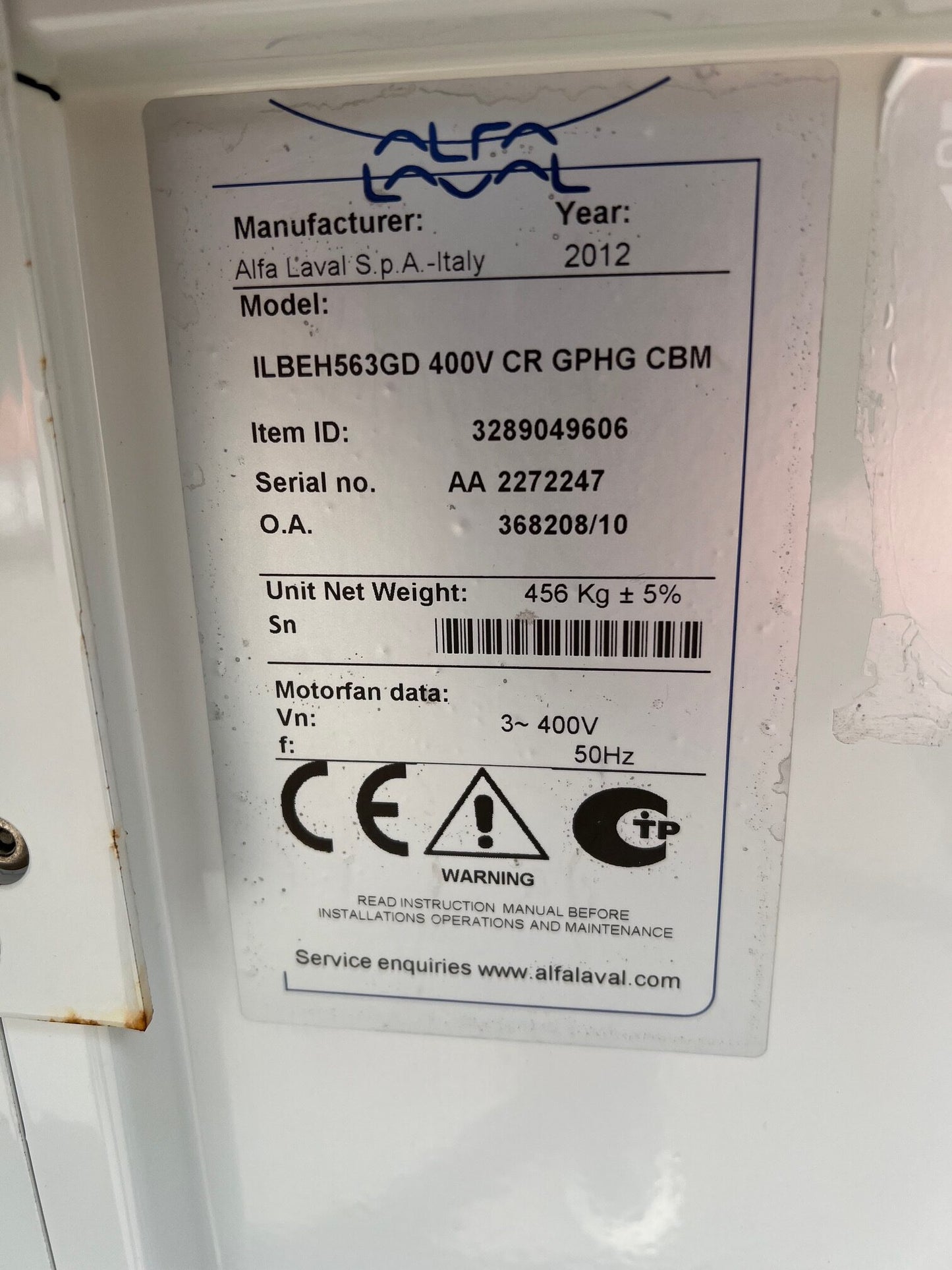 ALFA LAVAL Verdampfer