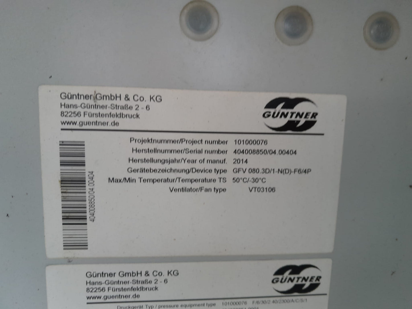 Schockfroster Verbundanlage Bitzer Schraube