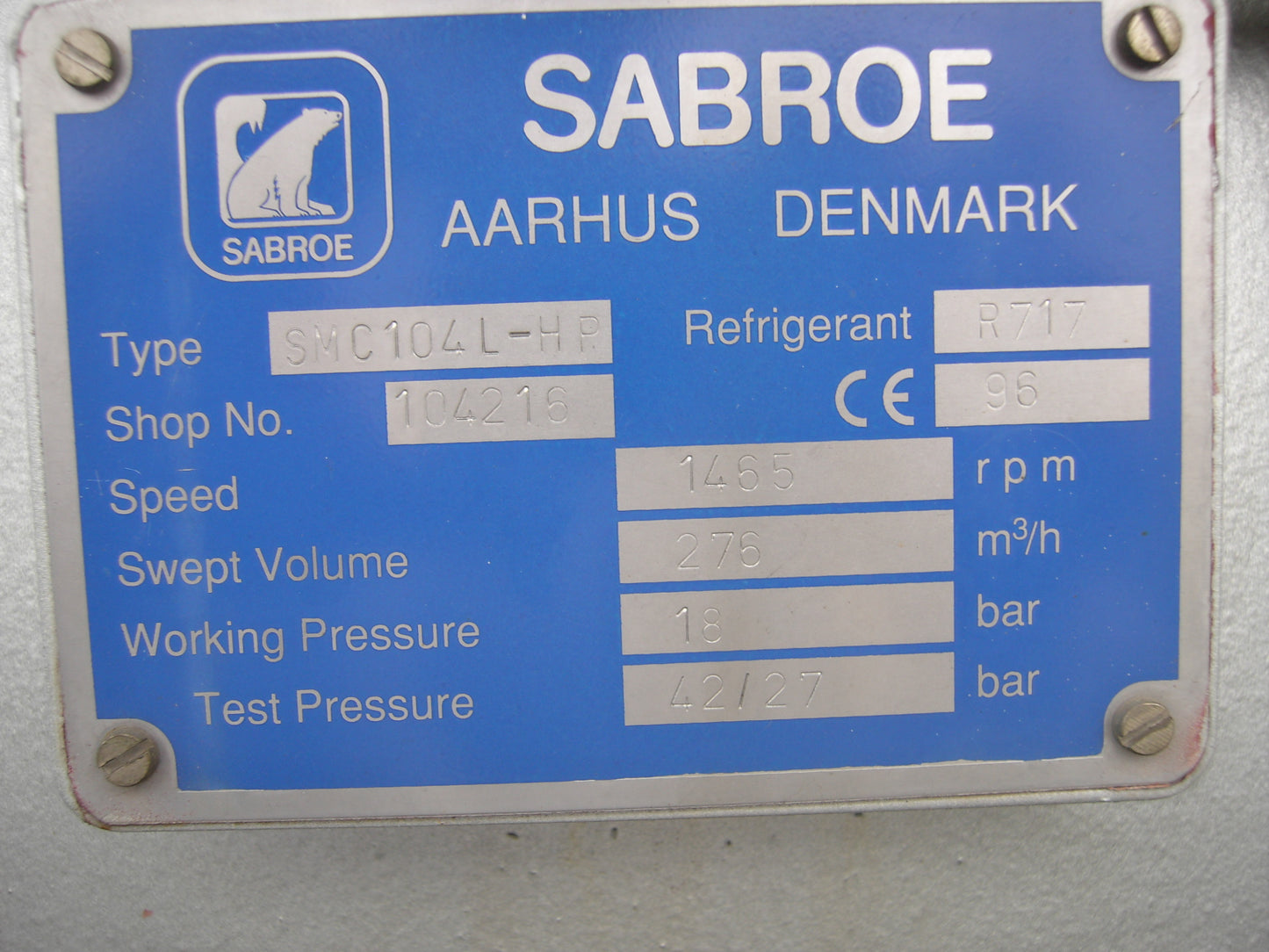 SABROE Ammoniak Verdichter