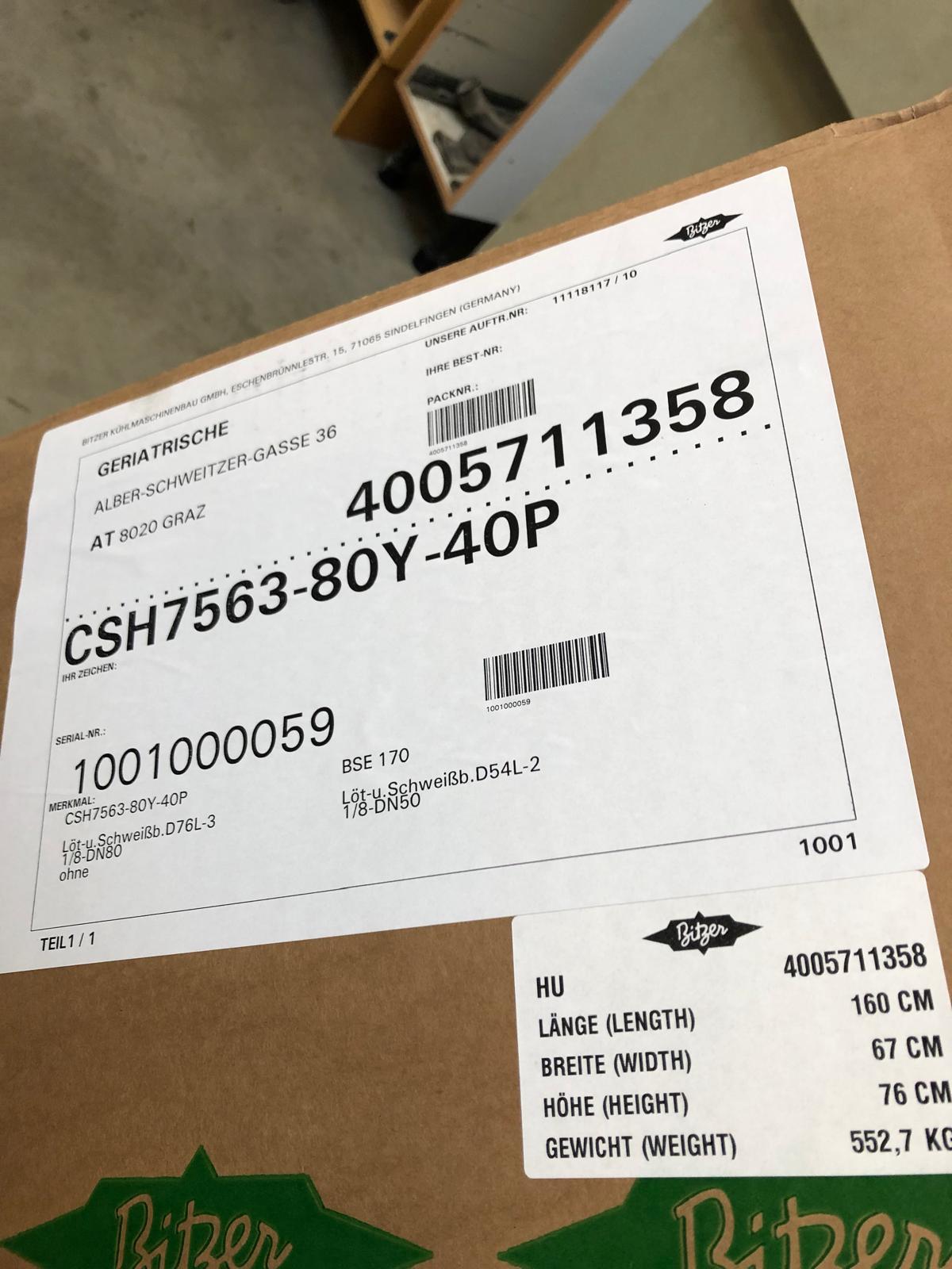 Bitzer Schrauben Verdichter
