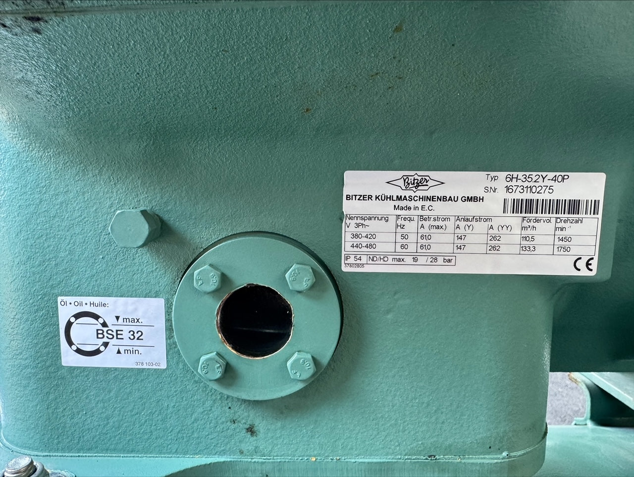 Bitzer Verdichter inkl. Flüssigkeitssammler
